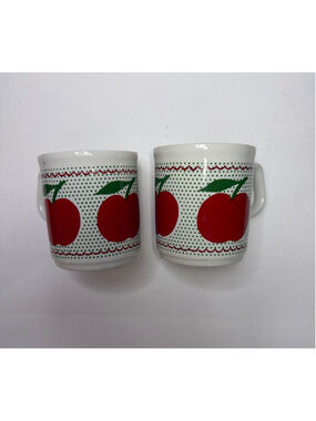 Vintage Grindley of Stoke England Apple Mugs Farmhouse Country Kitchen Cottage